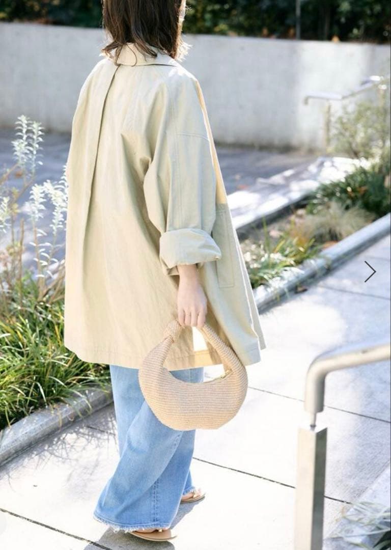 SLOBE IENAコットンニュアンストレンチコート