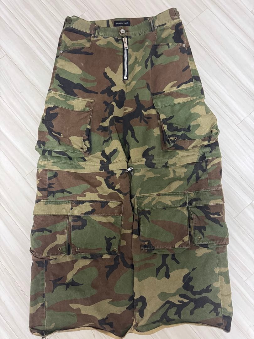 パンツ NO MASS PROD \"06GLM\" Camo baggy pants