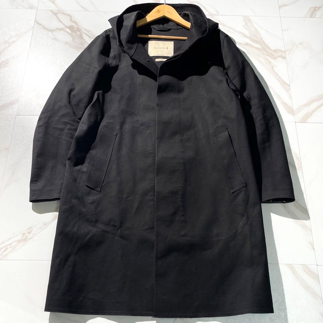 入手困難✨ マッキントッシュ フード ロングコート ウール素材 ハンドメイド 黒