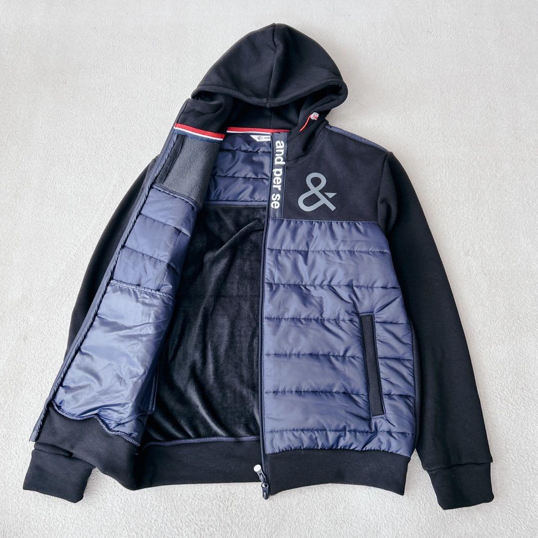 美品✨and per se 中綿ジャケット フード　ゴルフ　洗える◎ 軽量　L
