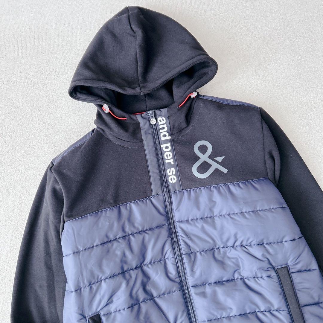 美品✨and per se 中綿ジャケット フード　ゴルフ　洗える◎ 軽量　L