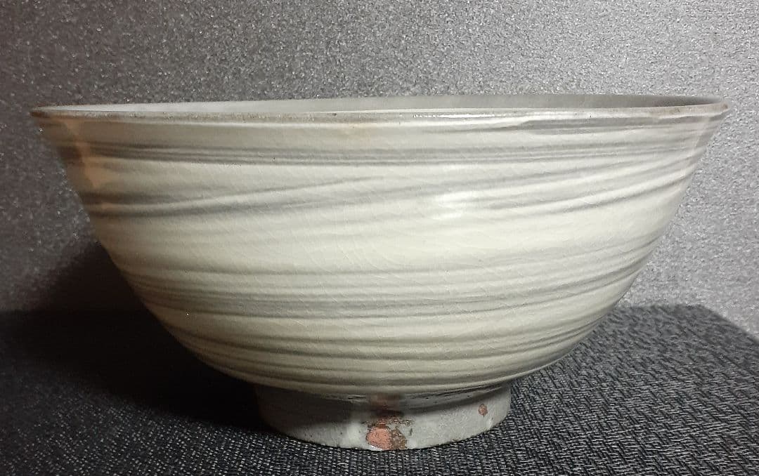 萬古焼　菰山窯　【宮田豊】造　花三島　彫り三島　刷毛目　菓子鉢　菓子器　茶道具