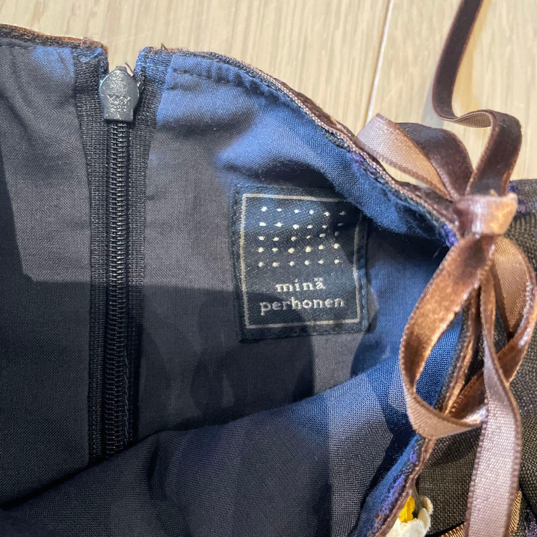 ミナペルホネンdonguri 刺繍セレモニーワンピース　80