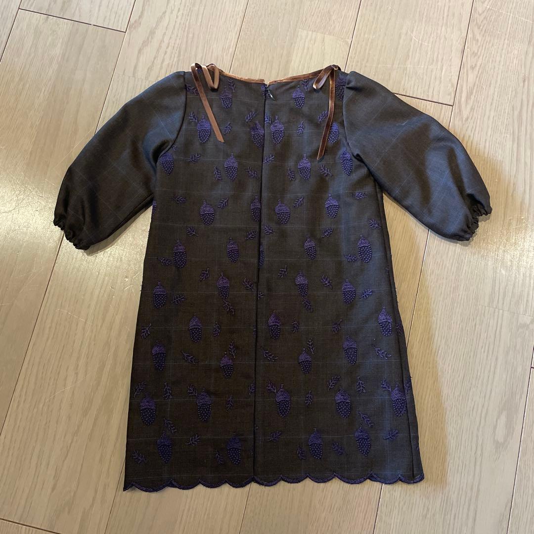 ミナペルホネンdonguri 刺繍セレモニーワンピース　80