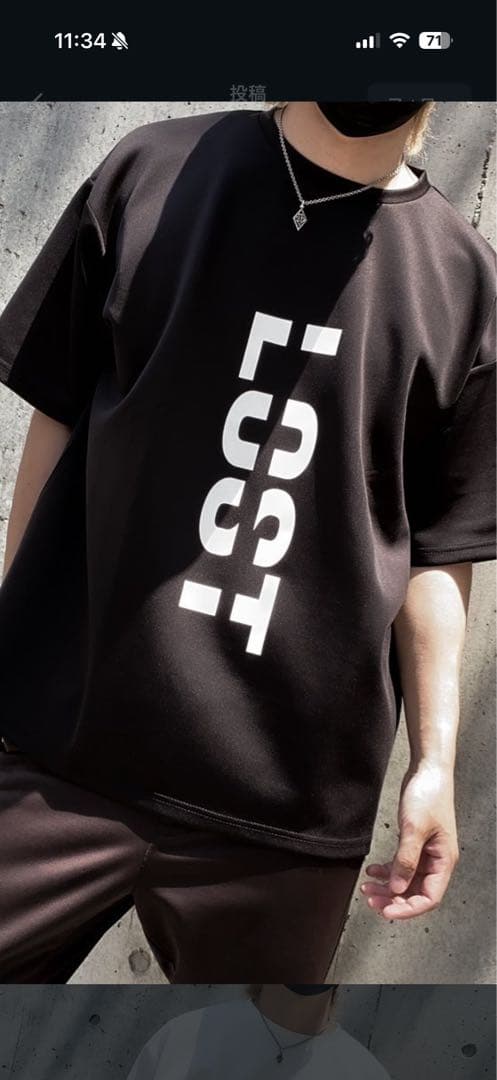snaked lows SNKD オーバーサイズTシャツ ブラック Ｌ