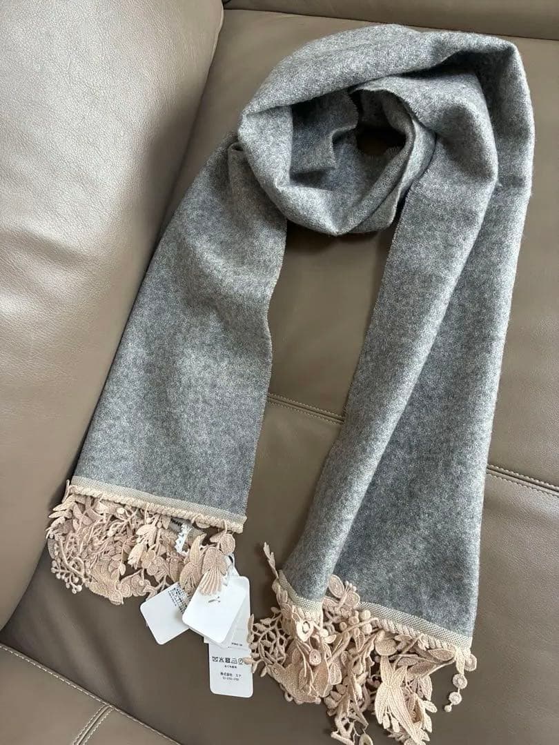 ミナペルホネン　フォレストパレード　カシミヤ100% グレーストール　新品