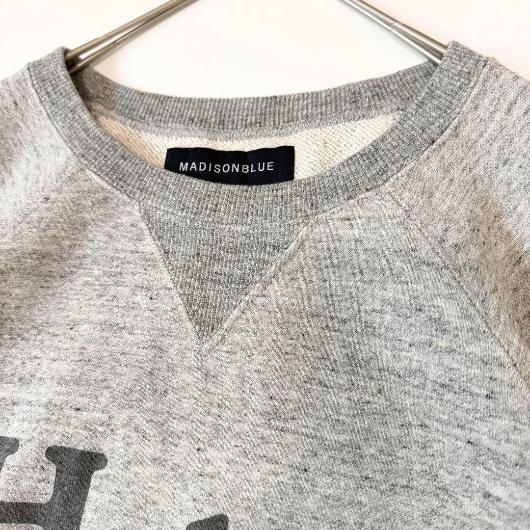 マディソンブルー　HELLO SWEAT S　半袖　スウェット　グレー　00