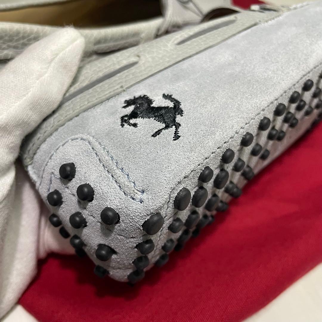 美品☆トッズ☆ゴンミーニ☆ドライビングシューズ☆グレー☆本革☆フェラーリ仕様