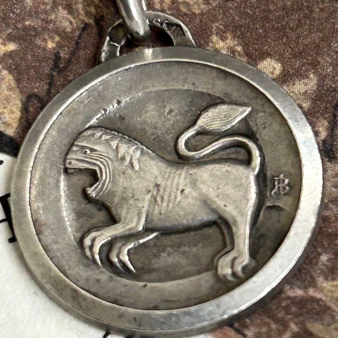 1930s～ ヴィンテージ 獅子座 12星座 ネックレス フランス 銀製 