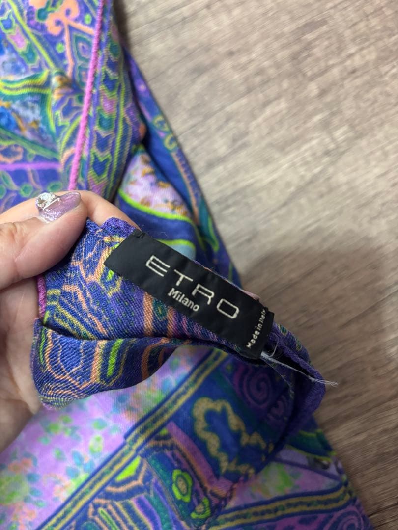美品❣️ エトロ　ペイズリー柄　ストール　スカーフ