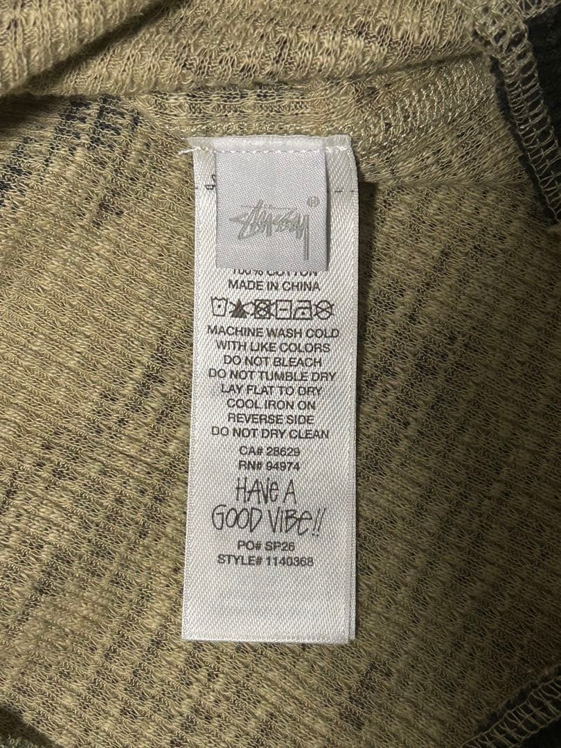 STUSSY PIGMENT DYED SS THERMAL カモ柄・迷彩