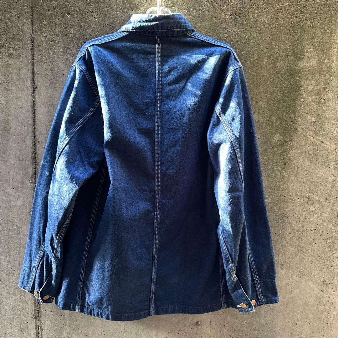 【USA製】carhartt デニム チョアコート 星タグ 8C 38