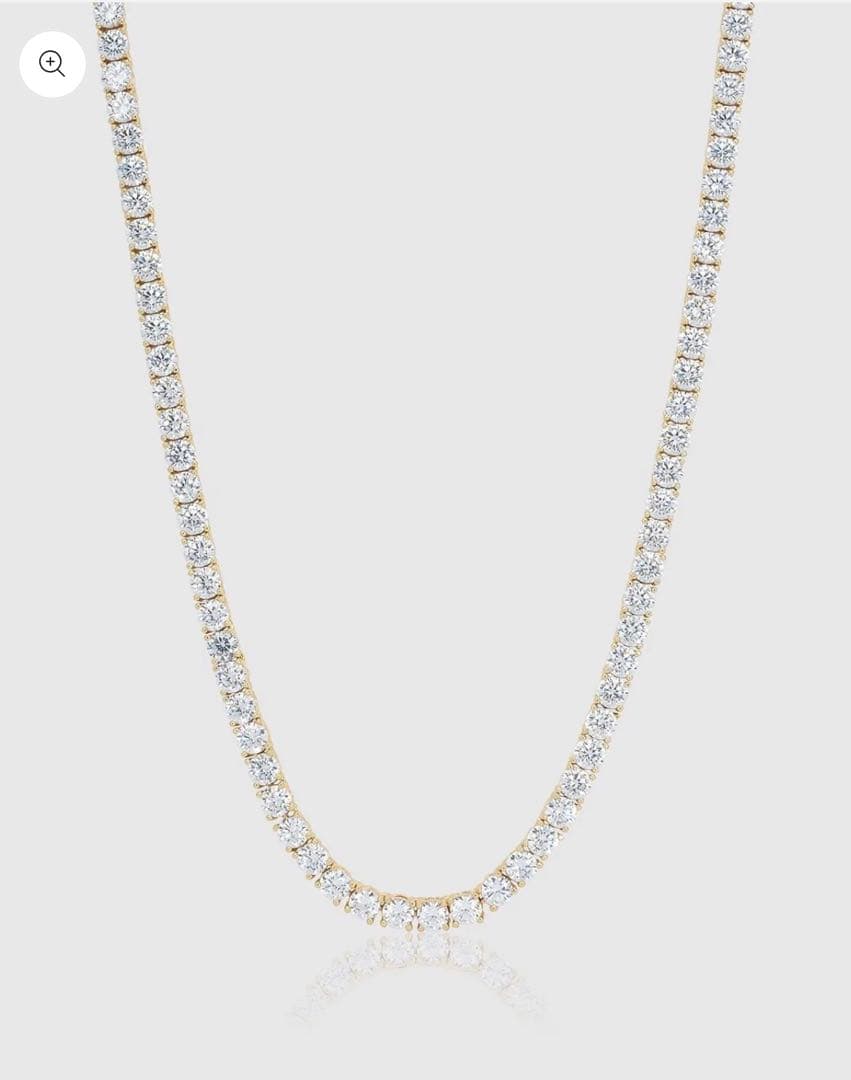 Luxury Tennis Necklace 5mm 56cm GOLD 金