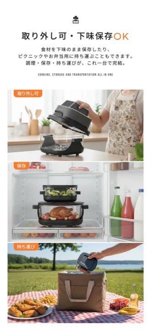 ノンフライヤー 4L＋1.5L 2点セット 大容量 2段同時調理 食洗機対応