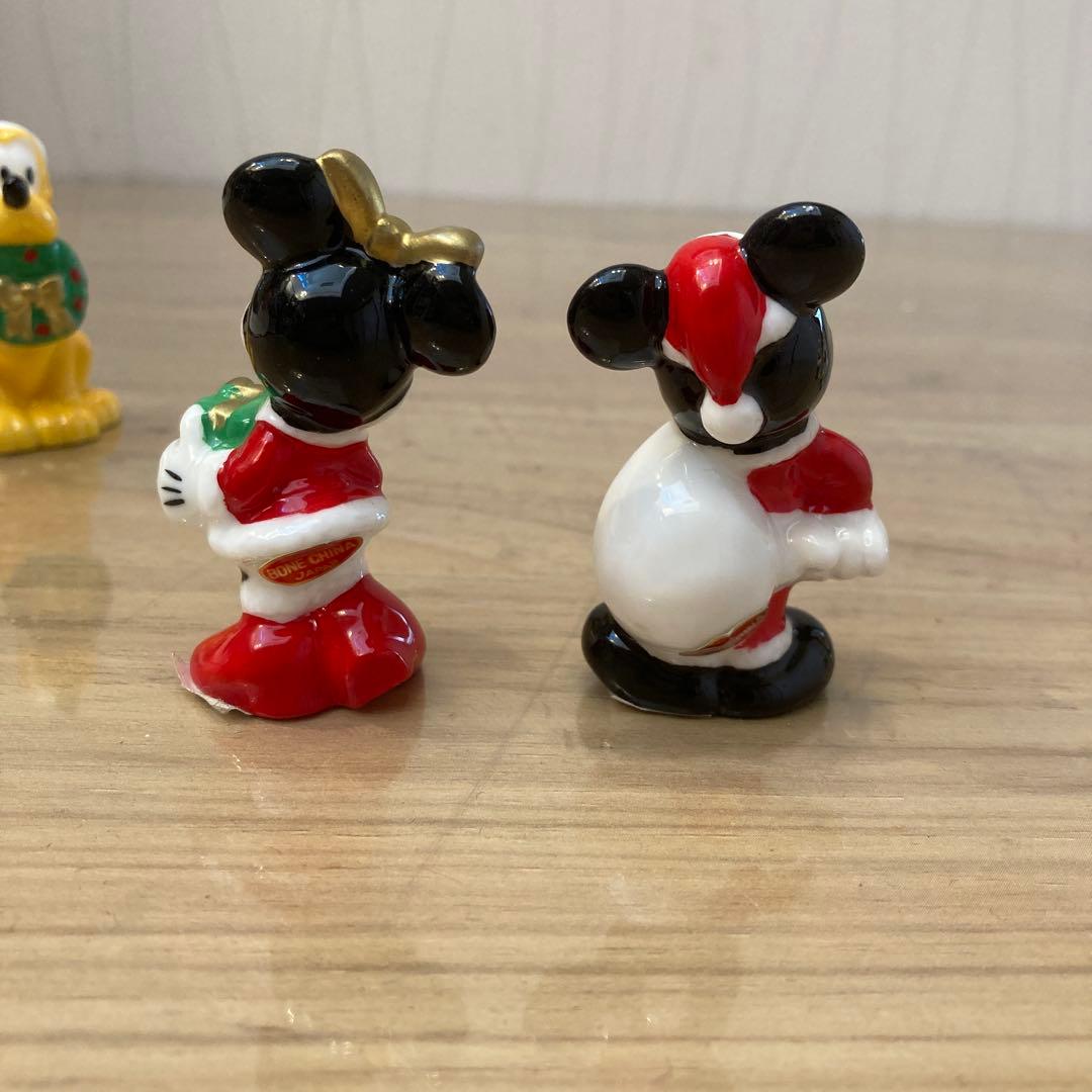 ディズニー　ミッキーミニークリスマスの仲間たちセット　陶器製フィギュア
