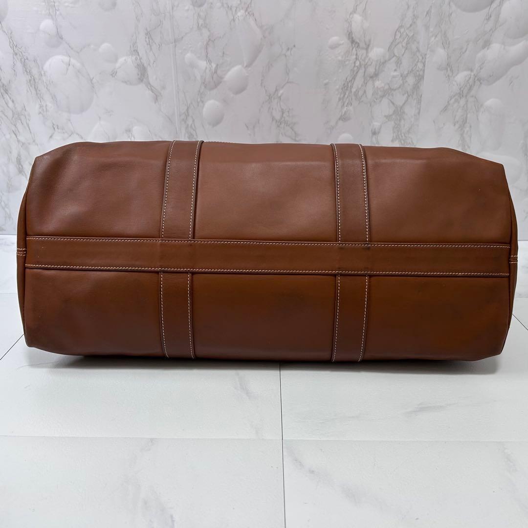 COACH 大容量 レザー ボストンバッグ ブラウン