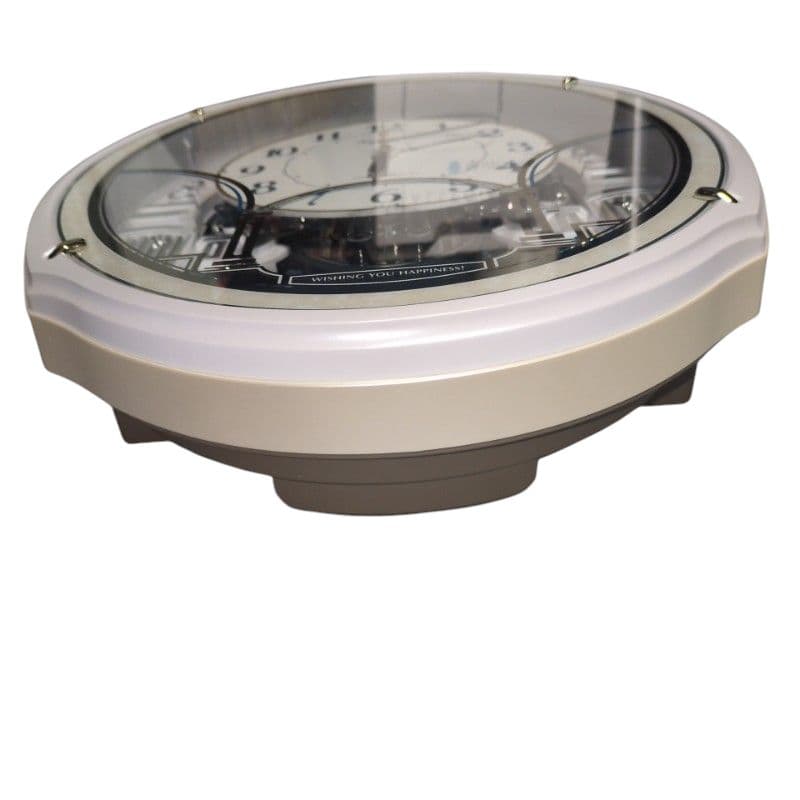 極美品　Rhythm　スモールワールド　からくり　電波　掛け　4MN553RH