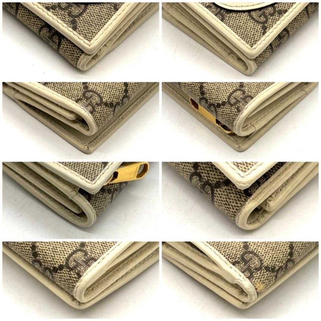 し*う様 GUCCI　三つ折り財布 ホースビット1955 GGスプリーム ミニ財