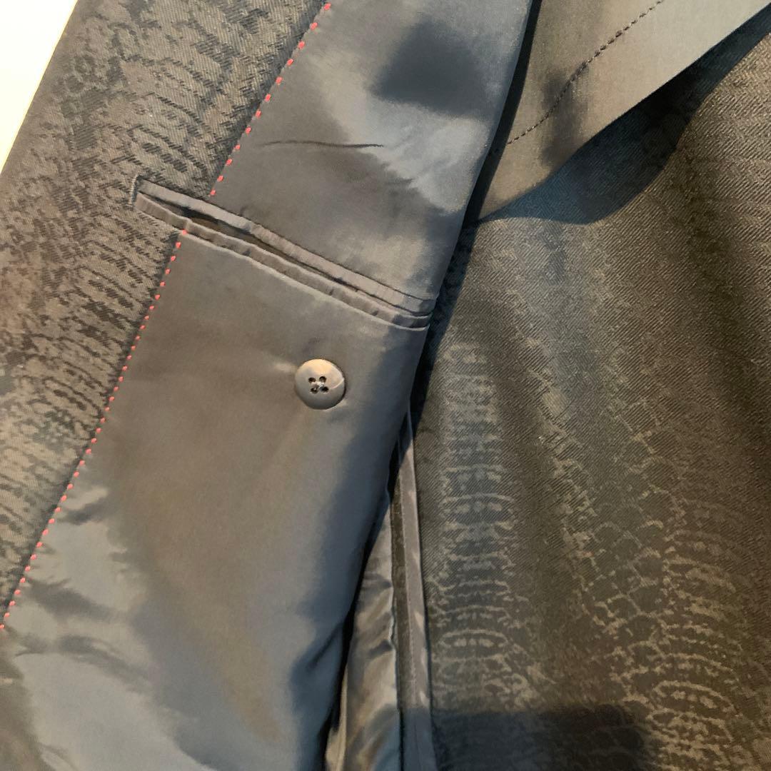 【5351 Pour Les Hommes】ブラック蛇柄　テーラードジャケット