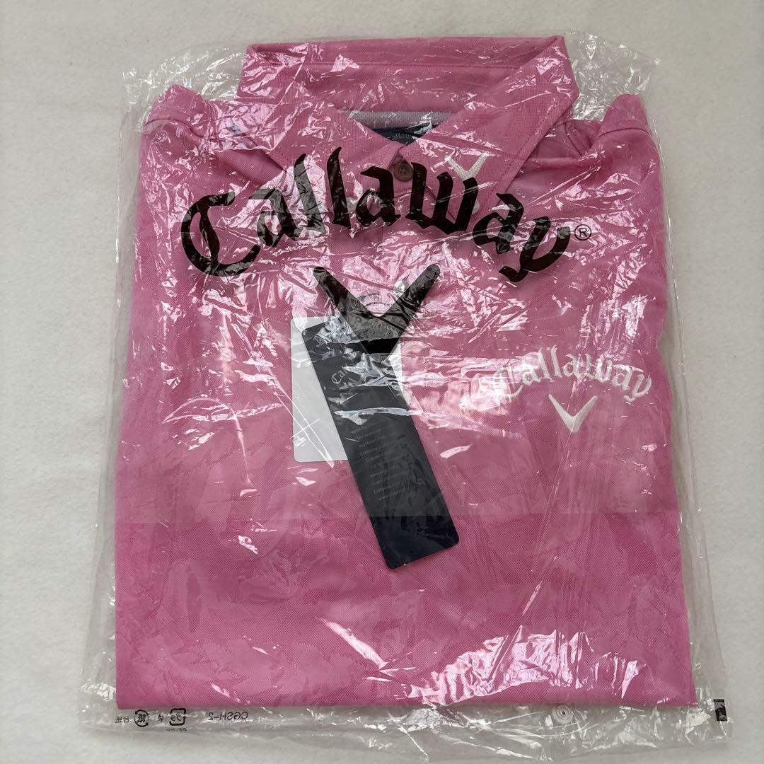 Callaway ゴルフ　メンズ　ピンクポロシャツ Lサイズ新品未使用汚れ有り