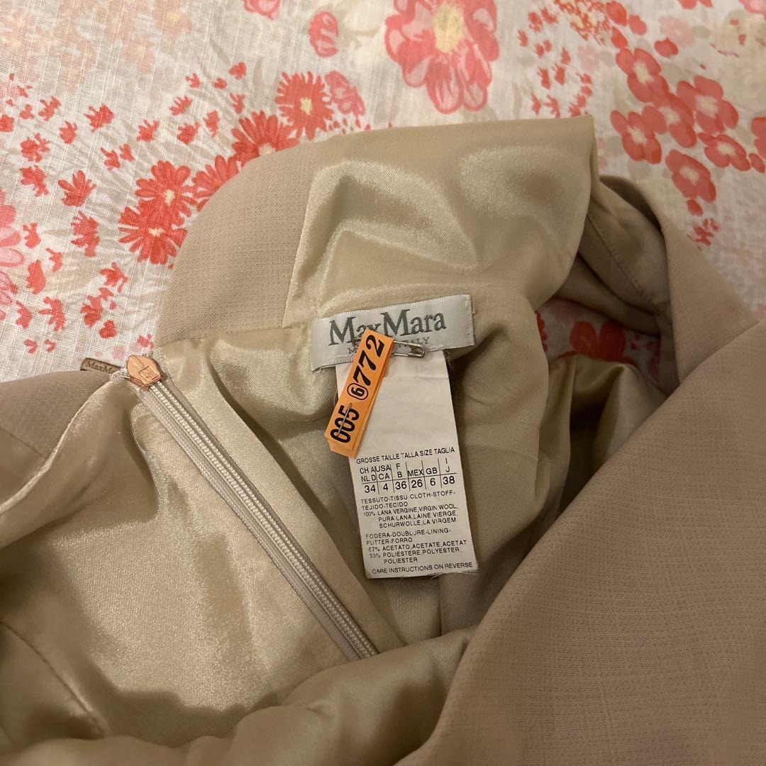 Max Mara ノースリーブワンピース 38ベージュ