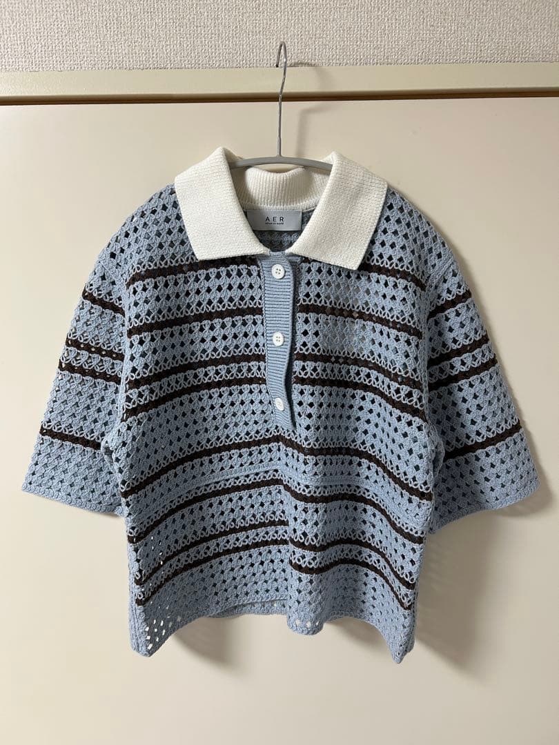 y*y様 【未使用品】ADAM ET ROPÉ FEMME クロシェニットポロ