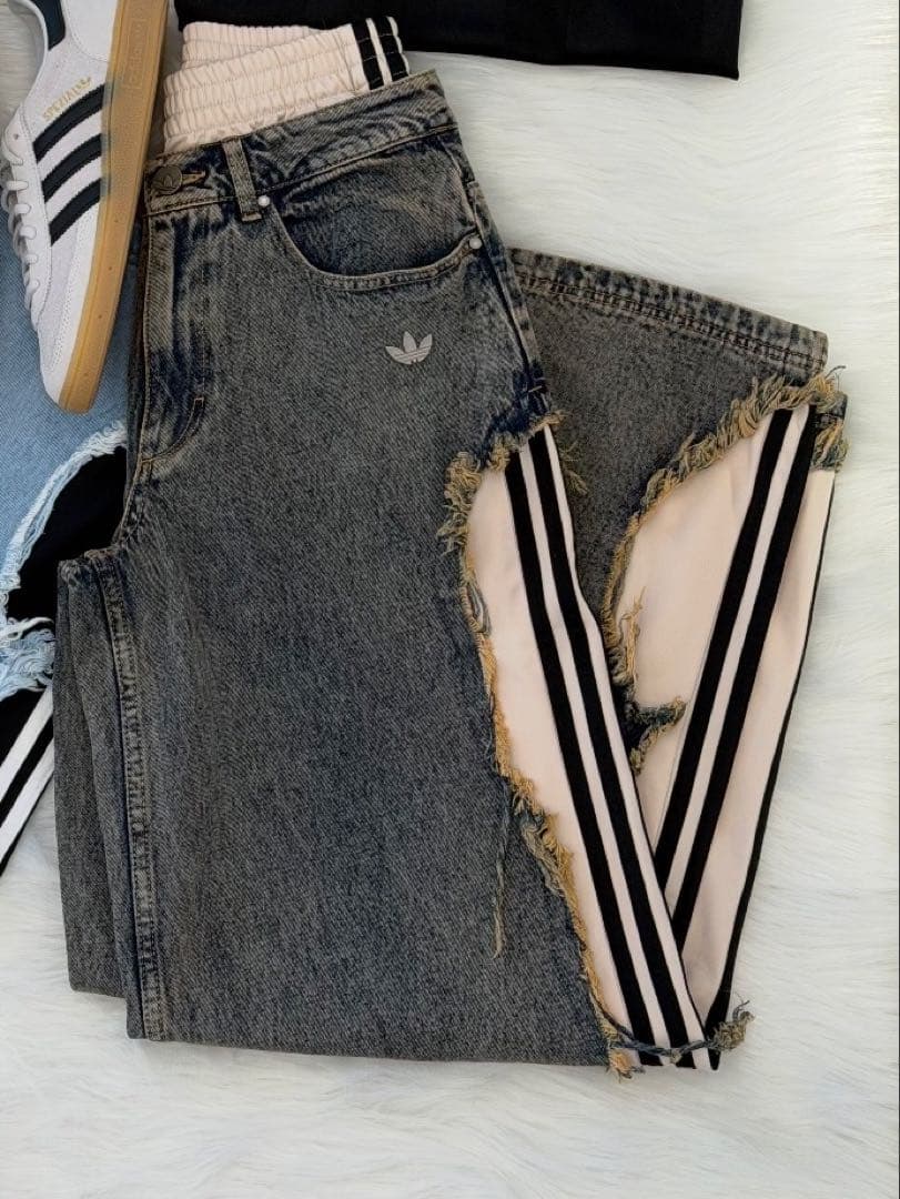 日本未発売XL ADILENIUM JOGGERSデニムパンツKY5193