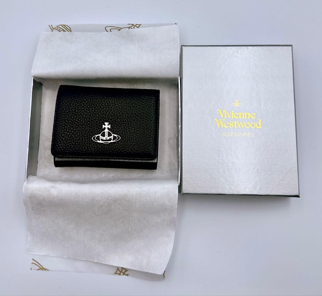 【新品✦素敵】Vivienne Westwood 三つ折り財布 ブラック/ 人気