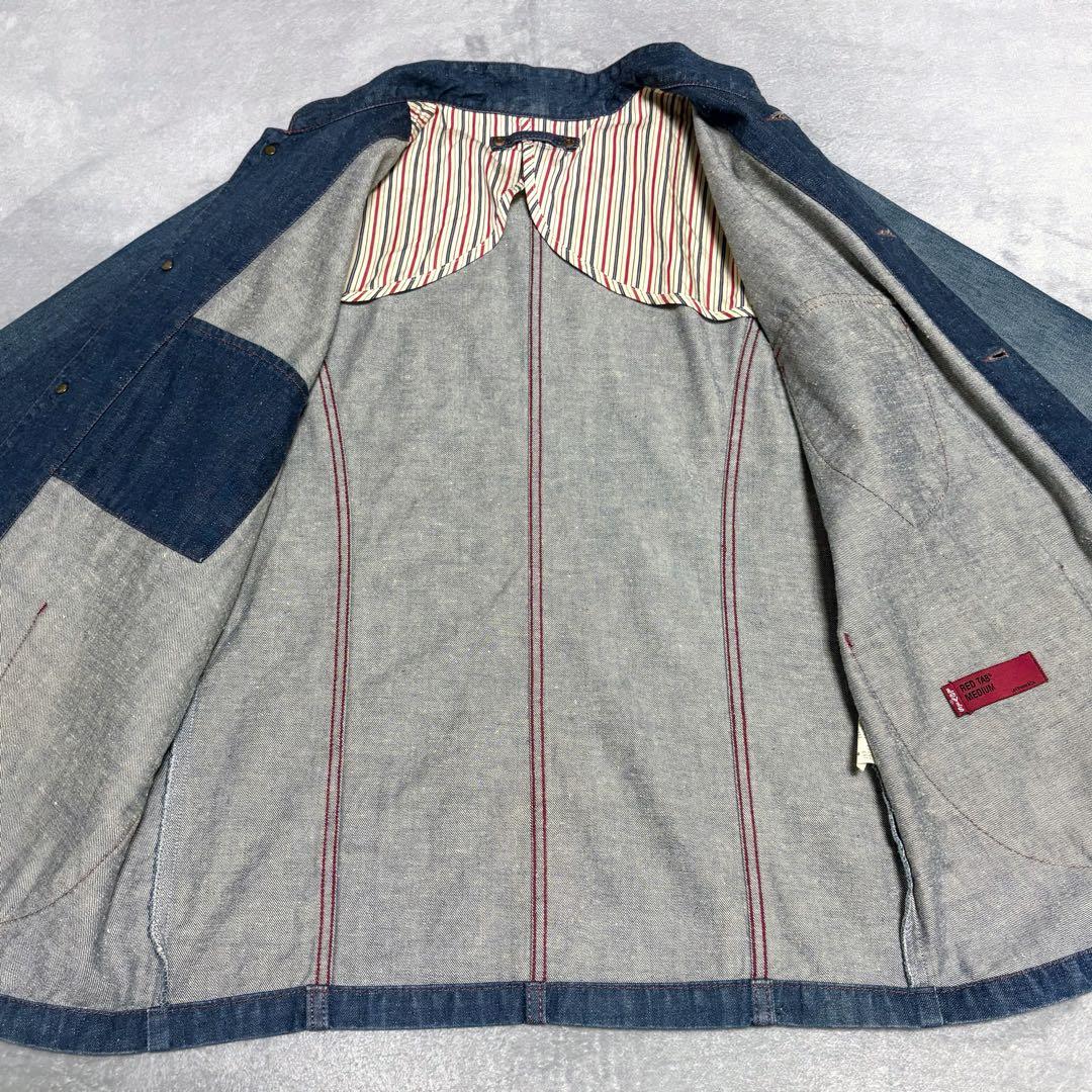 希少 リーバイスレッドタブ デニムサックコート スタンドカラー M