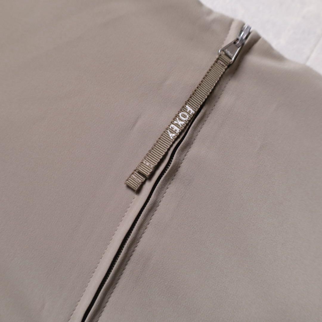FOXEY NEW YORK ノースリーブ フレアワンピース 40 フォーマル