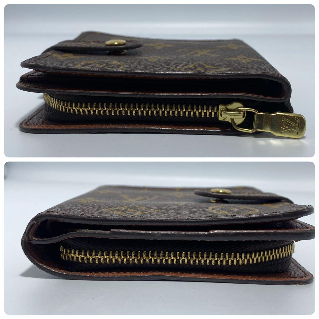 良品　ルイヴィトン モノグラム 二つ折り財布　コンパクトジップ