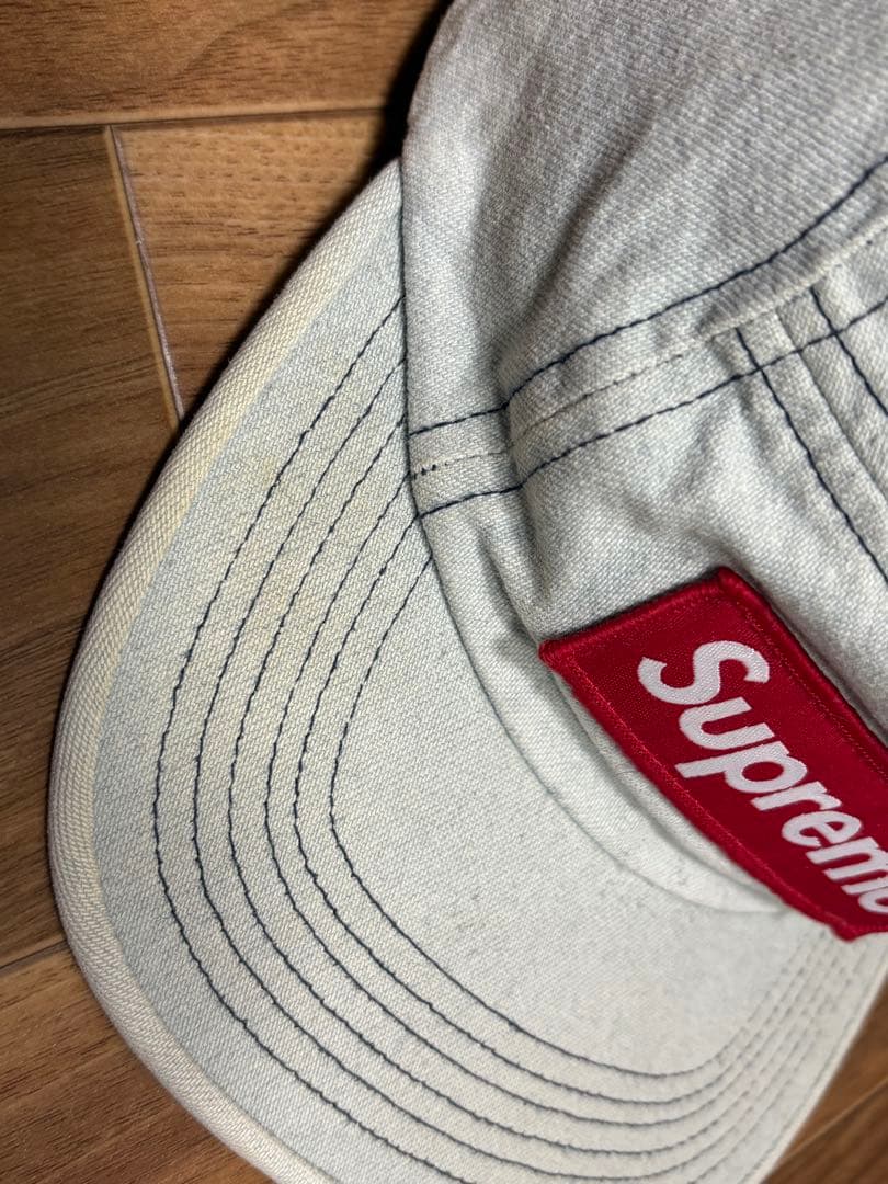 【美品・送料込】Supreme ボックスロゴ デニム キャンプキャップ 18AW