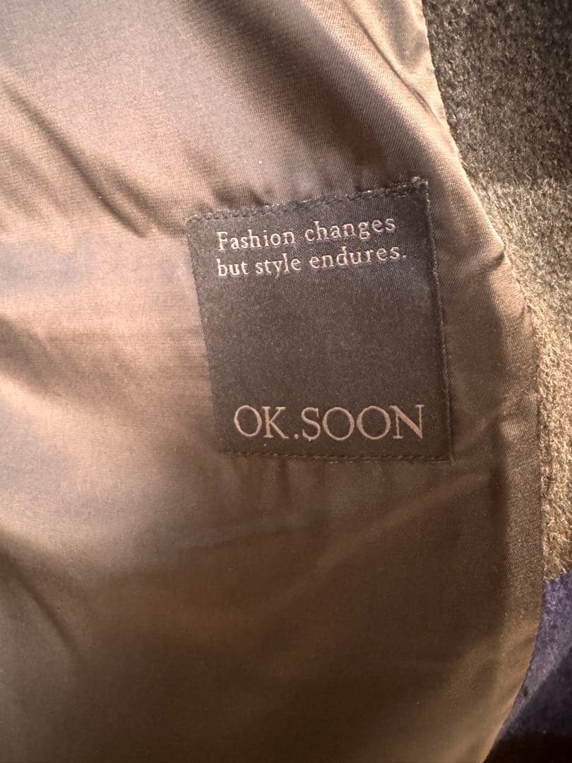 ok.soon / buffalo check wool coat / 未使用