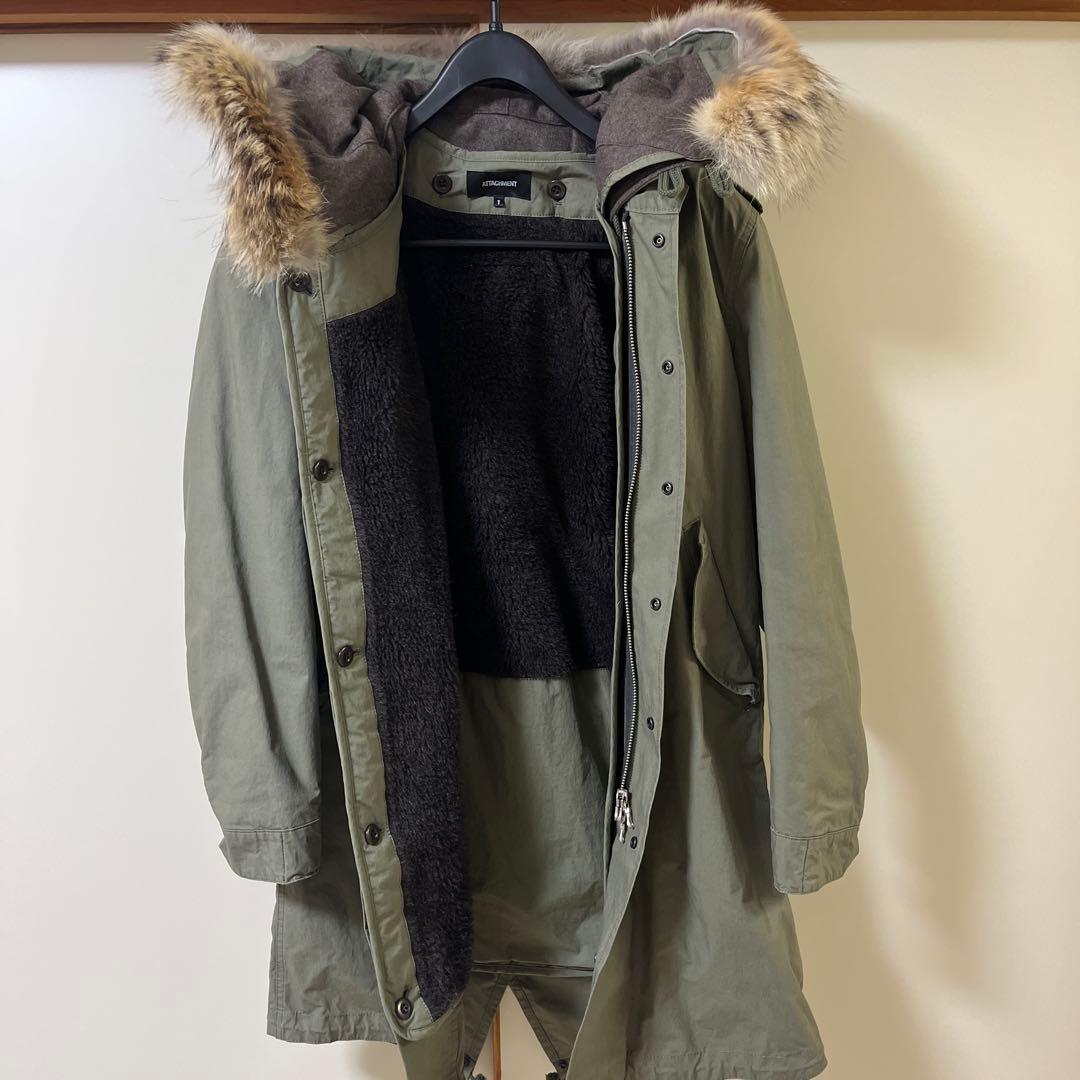 【美品】ATTACHMENT 17aw ハイカウントウェザー モッズコート