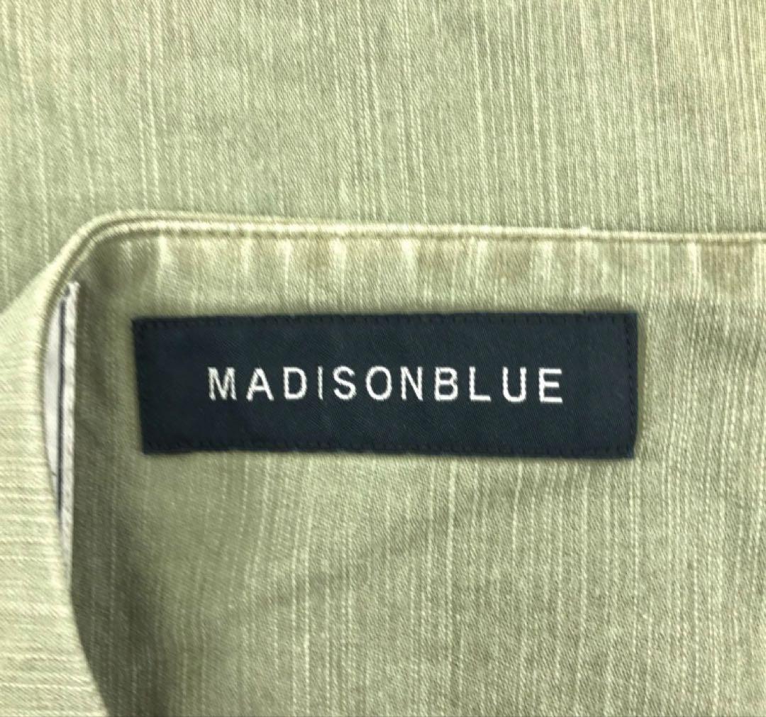 MADISONBLUE ミモレ フレア バックサテン スカート01カーキ