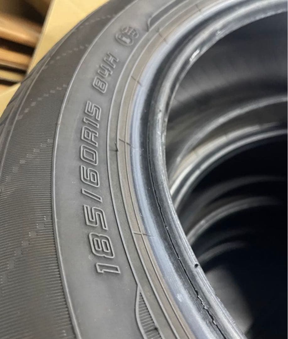 バリ山 4本 185/60R15 2023年製 ダンロップEC204 修理歴なし