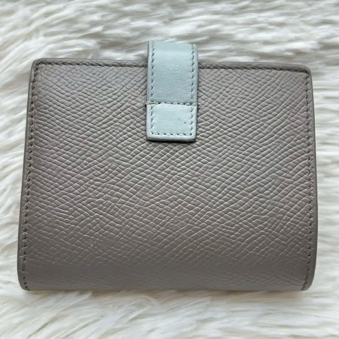 付属品付✨️CELINE 二つ折り財布 スモールストラップウォレット グレージュ