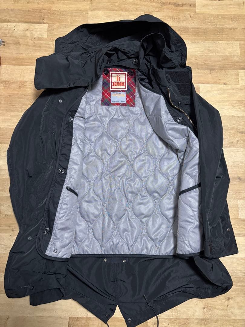 BARACUTA バラクータ ナイロンモッズコート 42サイズ　ブラック