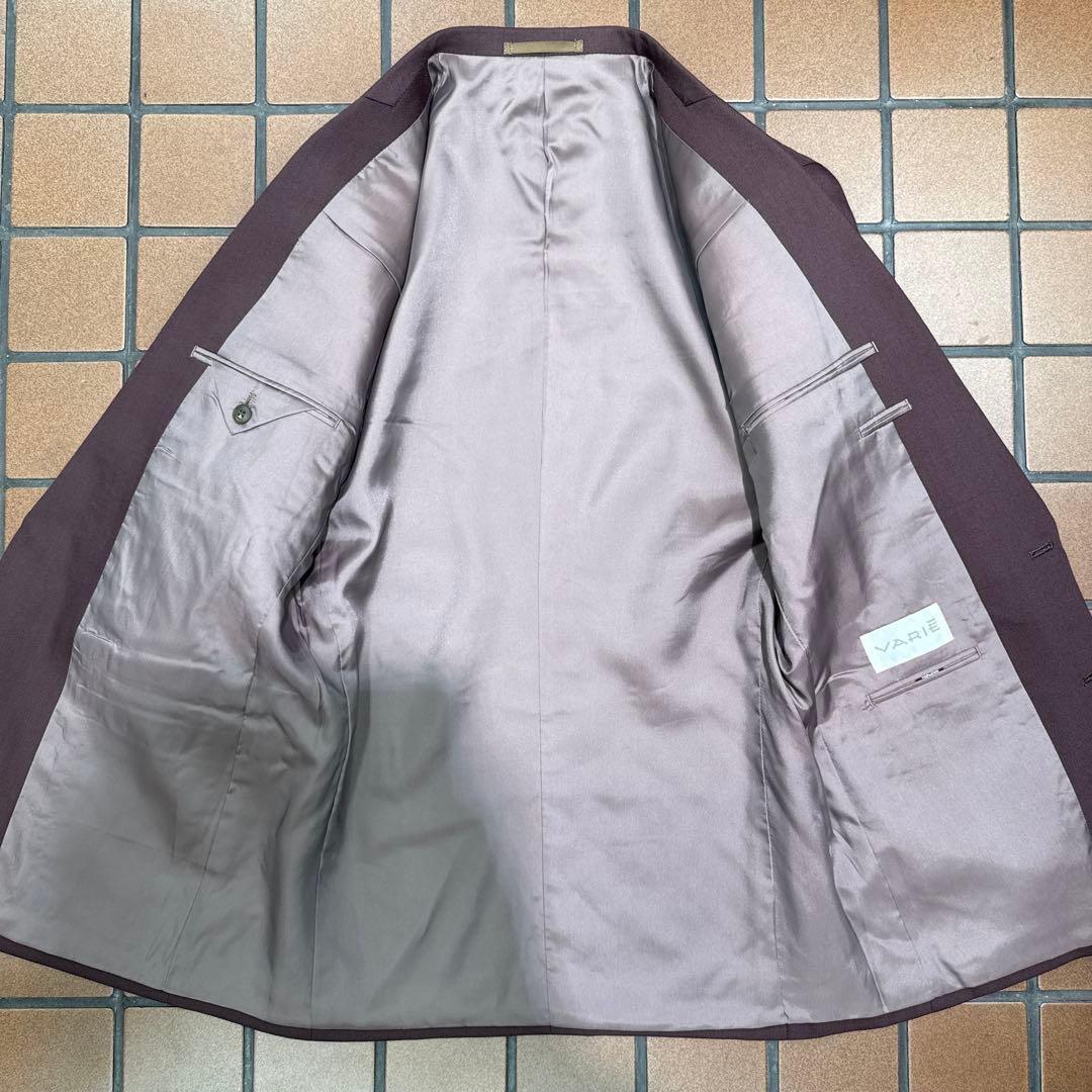 未使用 Y7 XL ヴィンテージ メンズセットアップ ワインレッド カラースーツ