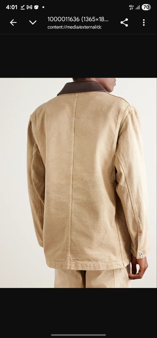 ジャケット・アウター AURALEE ORGANIC COTTON DUCK BLOUSON (5)