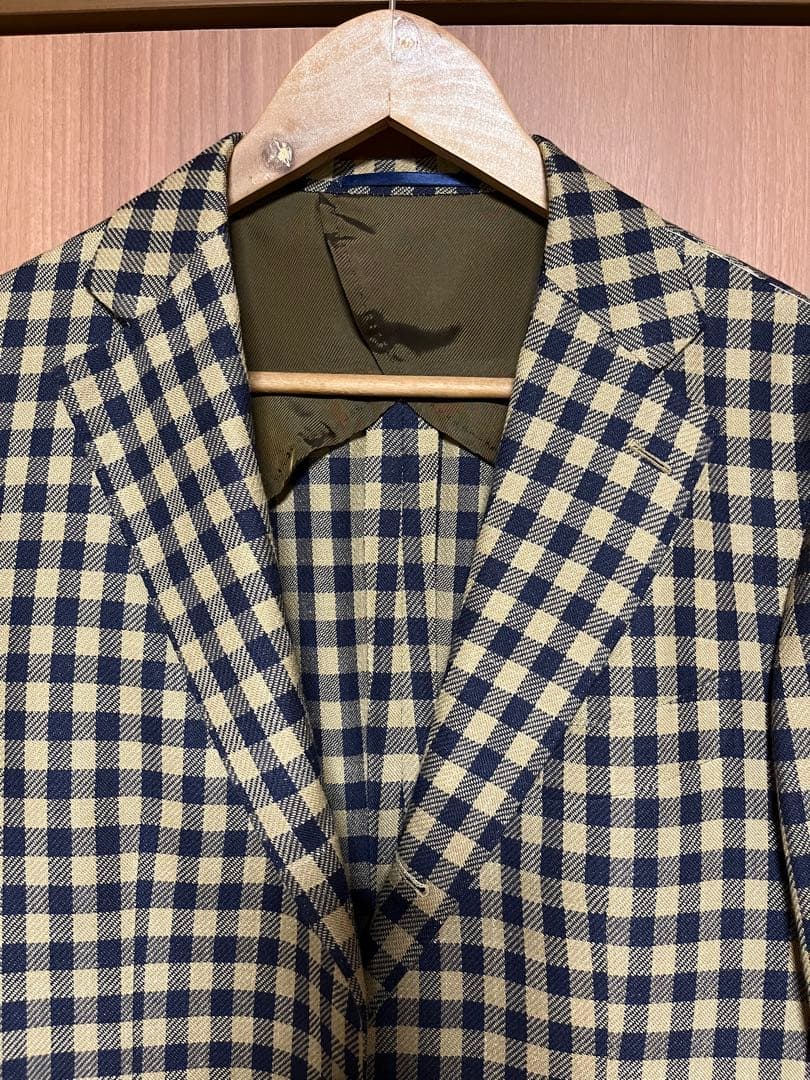 EDIFICE ✖️ DORMEUIL ウール　チェックジャケット　サイズ46