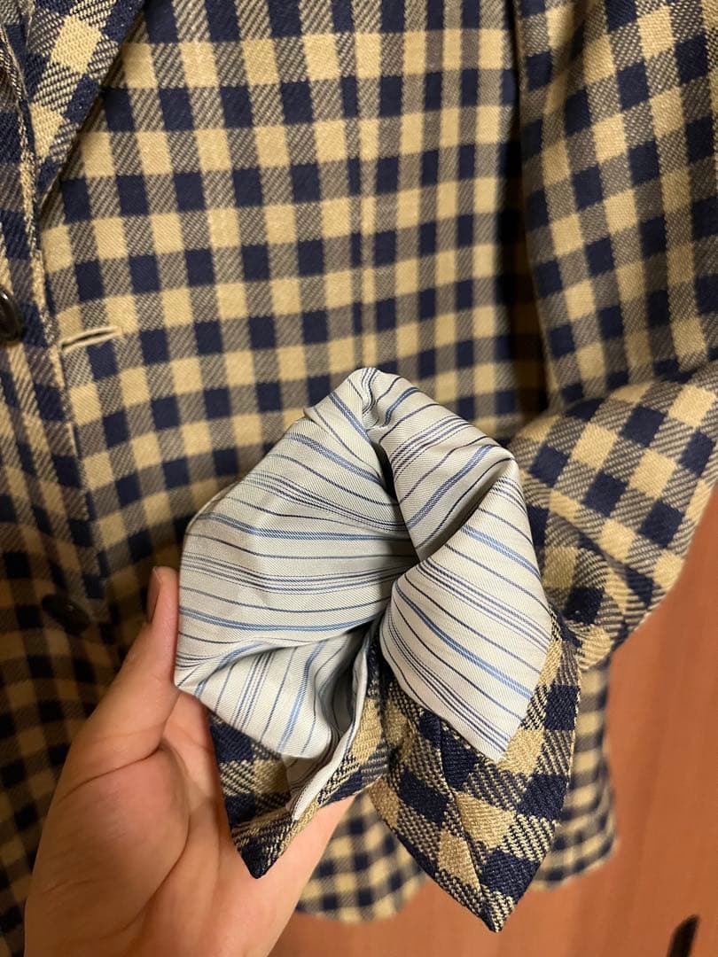 EDIFICE ✖️ DORMEUIL ウール　チェックジャケット　サイズ46