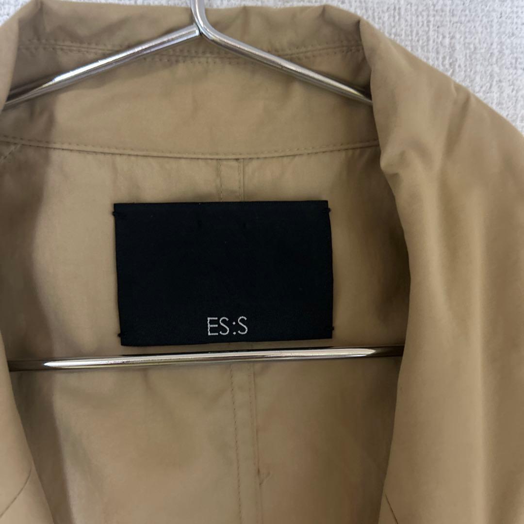 ★即売切デザイン★ ES:S トレンチコート　2サイズ　日本製　ベージュ　ロング