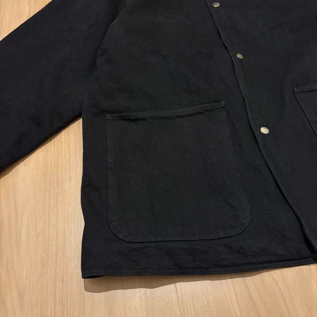 Denim leather jacket /カバーオール / Black