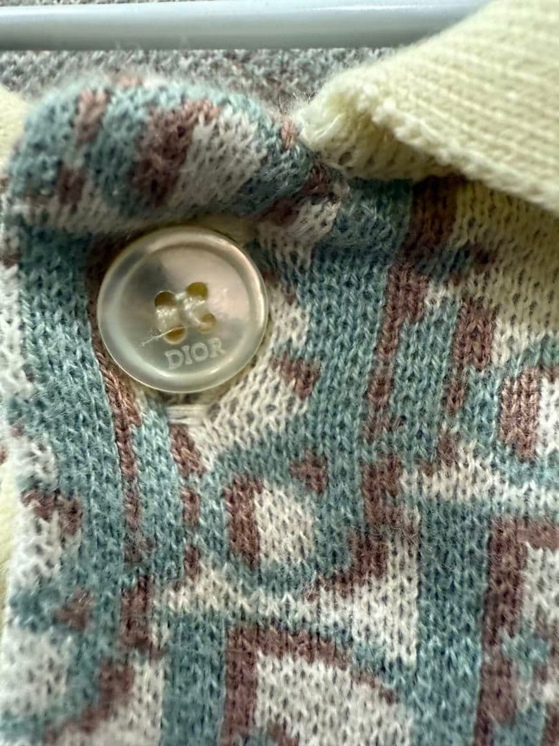 Dior ディオール ロゴポロシャツ 半袖 グレー/アイボリー 新品同様