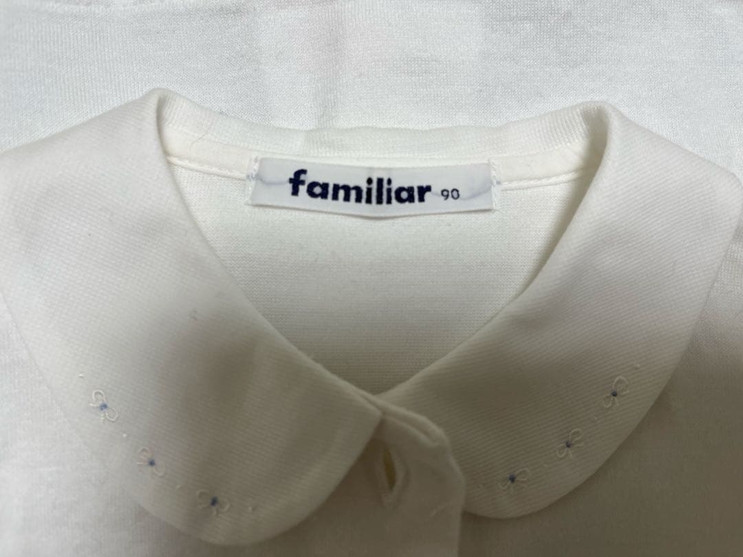 familiar の濃紺ワンピースと半袖襟付きシャツ　お受験