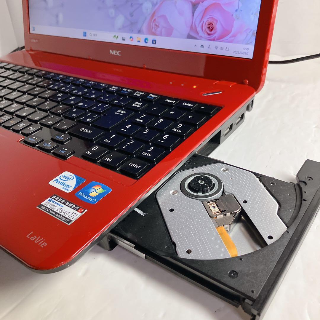 DVD搭載　 初期設定済み　大容量750GB Win11 NECノートPC