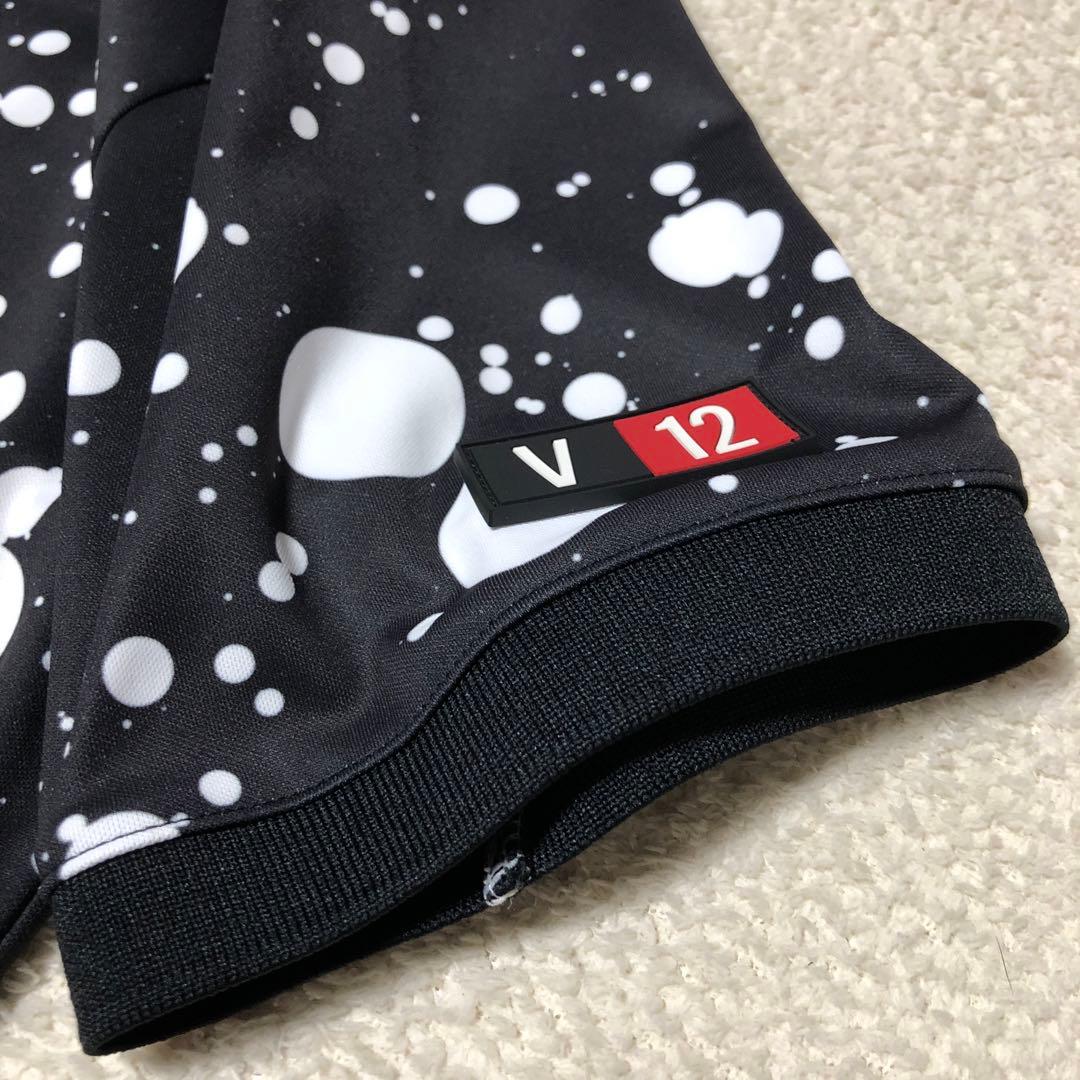 【極美品】V12 メンズポロシャツ スプラッシュポロ　ブラック　サイズM