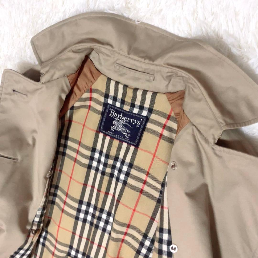 美品/英国製ビンテージ✨バーバリートレンチコート ノバチェック 8PetiteＭ