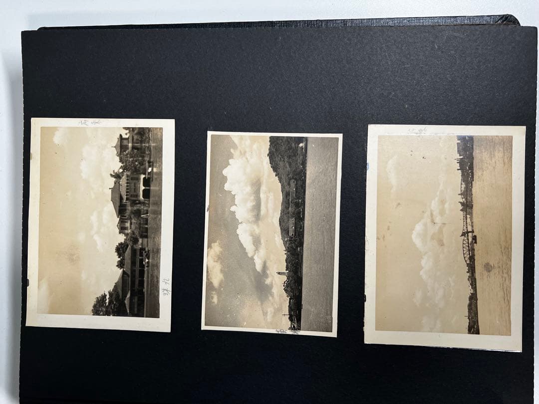 戦前【海軍古写真帖】生写真約100枚、中国広東、黄浦、厦門